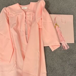 Pink Graduation Gown and Cap Set